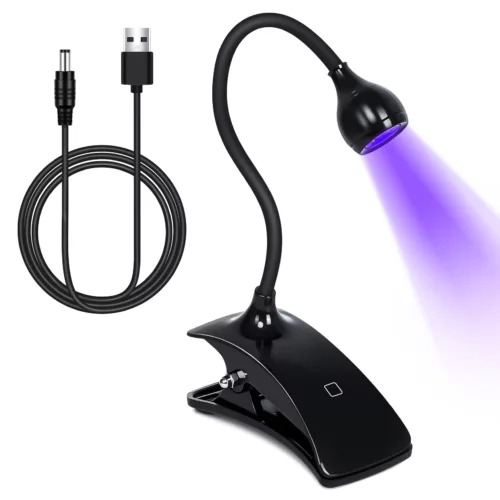 MINI LAMPE LED 3W  4 INTENSITES LUMINEUSES - COL DE CYGNE FLEXIBLE AVEC PINCE+ CABLE USB